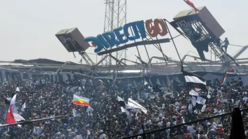 Techo del estadio Monumental colapsa y se viene abajo.