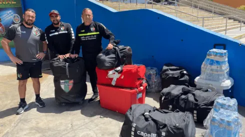 La utilería de Palestino llegó hasta el estadio Regional Calvo y Bascuñán, peeero...