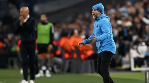 Jorge Sampaoli en acción en la semifinal de vuelta de la UEFA Conference League, que el Feyenoord de Holanda le ganó al Olympique de Marsella.