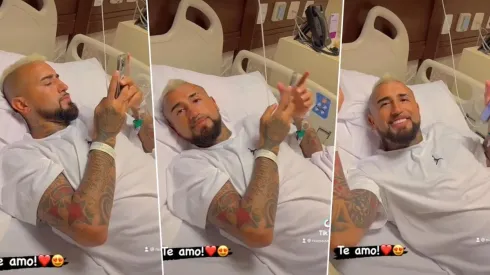 Arturo Vidal en una cama de hospital: el King no se quiere perder la final de la Copa Libertadores.