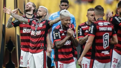Arturo Vidal celebra un nuevo título con el Flamengo: la Copa Libertadores 2022. (Conmebol Media Center).