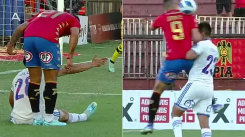 Gonzalo Espinoza y Leandro Garate recibieron respectivas tarjetas amarillas. (Capturas TNT Sports).