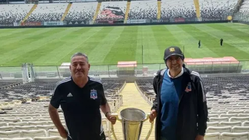 El Chano llegó al Monumental para reencontrarse con su club y celebrar la 33