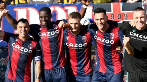 Gary celebra junto a sus compañeros el triunfo