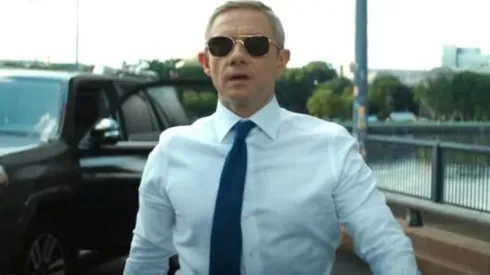 Martin Freeman como el agente Everett Ross en Black Panther: Wakanda Forever.