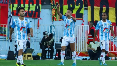 Felipe Flores celebra su gol ante Unión Española