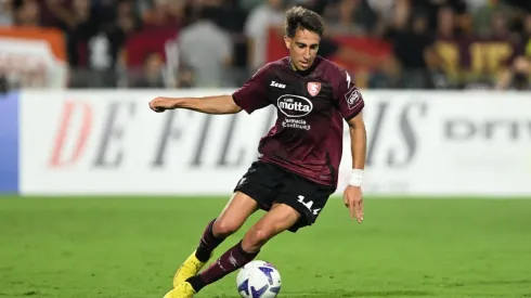 Diego Valencia con el Salernitana