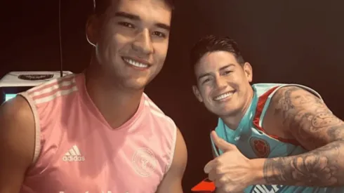 Robbie Robinson se topó con James Rodríguez en Miami, Estados Unidos. (Instagram stories).
