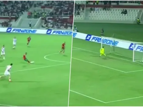 Golazo de mitad de cancha de Hakim Ziyech para Marruecos