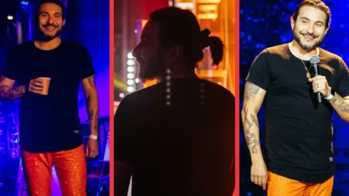 Felipe Avello en las grabaciones del especial Sólo Quiero Descansar.