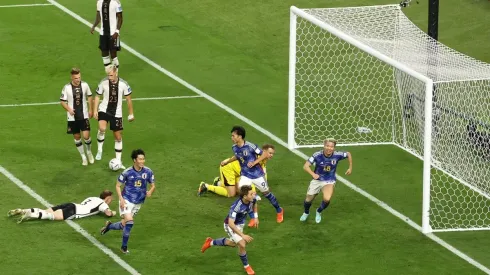 Japón celebra uno de sus goles contra Alemania