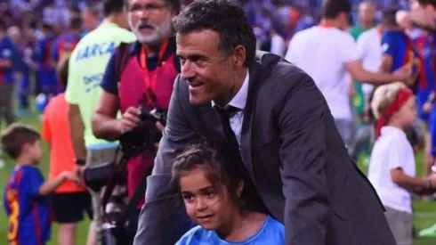 Luis Enrique junto a su hija
