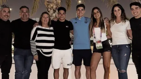 Julián Álvarez pudo compartir con toda su familia en Qatar.