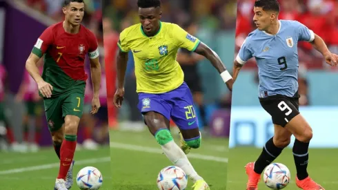 Cristiano, Vinicius y Luis Suárez comandan a Portugal, Brasil y Uruguay respectivamente.