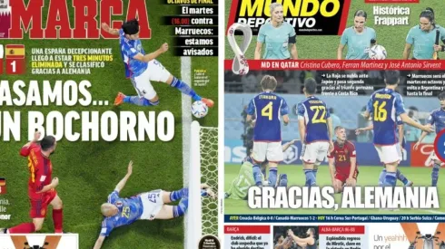 "Pasamos... un bochorno": la portadas de España tras la clasificación