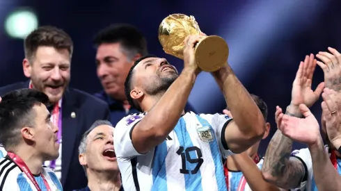 Agüero celebró como si fuera uno más del plantel de Argentina