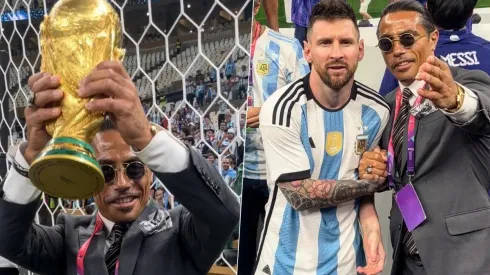Salt Bae llegó incluso a tocar la Copa del Mundo.