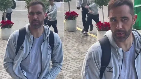 Claudio Bravo le hizo una broma a una mujer que intentaba sacarse una foto o tener un autógrafo de jugadores del Betis.