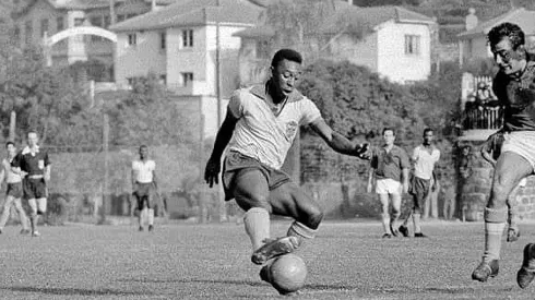 Pelé jugando en el Sausalito de Viña del Mar en el Mundial