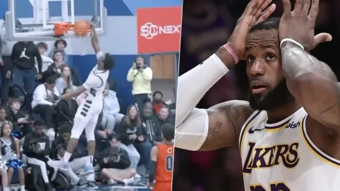 LeBron James y la volcada de Bronny, su hijo
