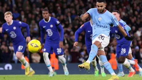 Mahrez anotó una joya de tiro libre para abrir el marcador