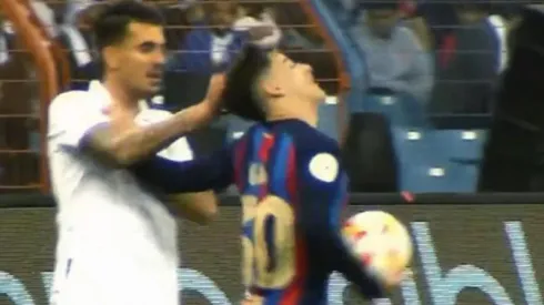 Gavi es agredido por Ceballos en la Supercopa