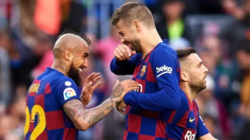 Vidal y Piqué compartieron en el Barcelona