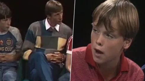 Ten Hag con 13 años le dio un consejo a Johan Cruyff en televisión.