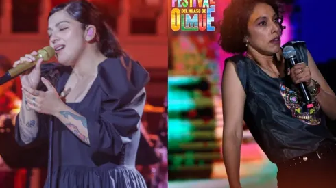 Mon Laferte y Nathalie Nicloux en el Festival del Huaso de Olmué.