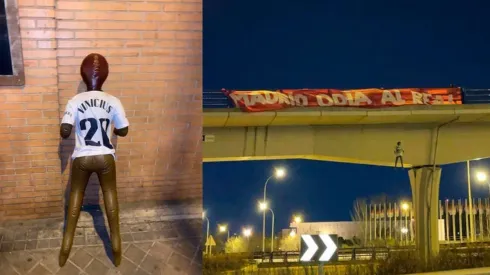El muñeco de Vinicius que apareció en Madrid