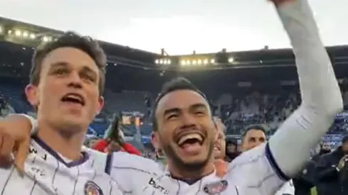 Gabi Suazo jugó poco más de un minuto en Toulouse y celebró el triunfo