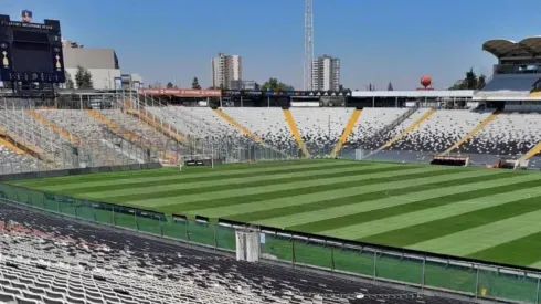 Así luce la nueva cancha del Estadio Monumental.
