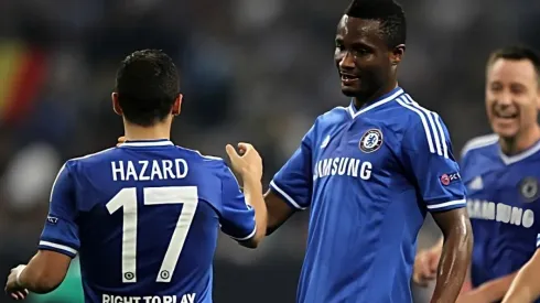 John Obi Mikel y el "vago" Eden Hazard en Chelsea.