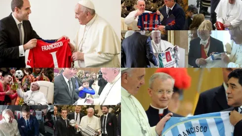 El Papa Francisco ha estado sumamente vinculado con el fútbol y el fútbol lo ha llenado de regalos en estos diez años de papado