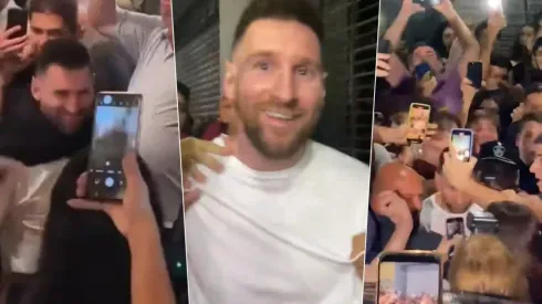 Messi tuvo una caótica salida de un restaurante