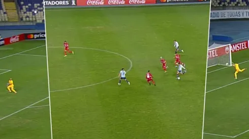 Golazo desde terreno propio de Racing a Ñublense.