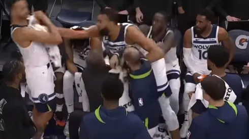 Rudy Gobert lanza un puñetazo a su compañero