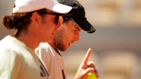 Massu y Thiem en un entrenamiento