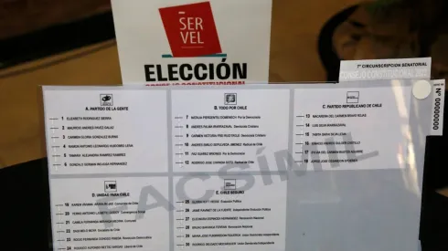 Así es la papeleta en la Región de O'Higgins