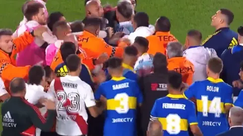 Los jugadores de River Plate le gritaron el gol a los de Boca Juniors.