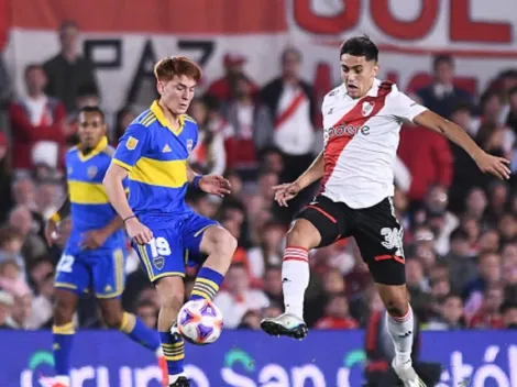 Pillan al Pibe gritándole el gol a los jugadores de Boca