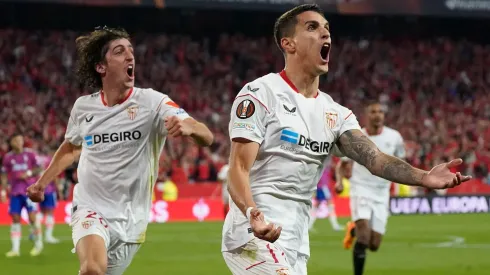 Erik Lamela anotó en el tiempo extra y llevó al Sevilla a la final de la Europa League. Foto: Comunicaciones Sevilla.