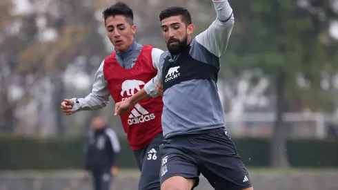Emiliano Amor entrenó con sus compañeros y está cada vez más cerca de volver a las canchas. Foto: Comunicaciones Colo Colo.