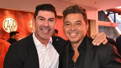 Salas llegó al homenaje a Marcelo Gallardo