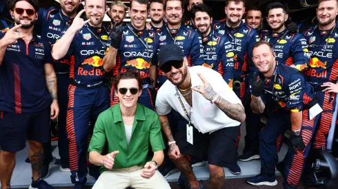 Neymar fue a ver la F1 y hasta se sacó fotos con Spider-Man (Tom Holland)