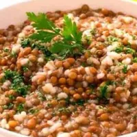 Receta de lentejas con arroz: Ingredientes y paso a paso