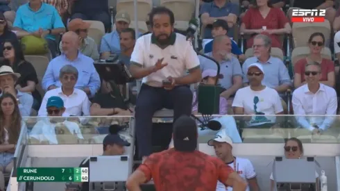 Un juez de silla igualito a Jean Beausejour fue protagonista de un escándalo en el duelo entre Rune y Cerúndolo en Roland Garros.