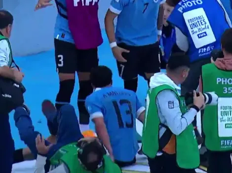 ¡Tremendo porrazo! La accidentada celebración de Uruguay Sub 20