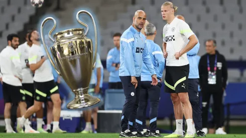 Haaland y Guardiola se enfocan en el último entrenamiento del Manchester City antes de la final de la Champions League.