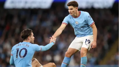 Julián Álvarez adelantó la alocada celebración de Jack Grealish tras la Champions League que ganó el Manchester City.